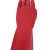 海斯迪克 加厚乳胶手套 洗衣洗碗清洁手套红色38cm长 M 10双 