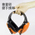霍尼韦尔隔音耳罩R024 专业降噪音睡觉学习耳机装修消音折叠 黑/橘色1副装