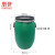 朋侪 法兰桶 60L 绿色 加厚化工废液塑料圆桶 密封铁箍桶