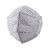 朝美口罩 KN95活性碳口罩6002A-2型折叠耳挂式 工业防粉尘颗粒物雾霾PM2.5  独立包装 灰色 50只/盒