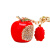 水钻水晶小苹果汽车钥匙扣女可爱韩国创意包包挂件钥匙链情侣饰品 宝石菠萝