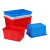 加厚塑料水箱塑料桶储水桶长方形养殖装鱼水产箱泡瓷砖 160蓝色加厚无盖755*550*455