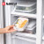 nakaya日本进口保鲜盒塑料密封盒食品级冰箱收纳冷藏盒微波炉加热耐高温 280ml两个装