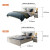双虎现代简约双人床1.5x2米板式高箱储物床小户型主卧大床16H1 高箱床+5CM纤维棕垫 1800mm*2000mm