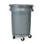 适用垃圾桶圆形带盖大号户外环卫带轮垃圾桶餐饮加厚塑料工业厨房 4轮底座(80L适用)