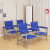 雷扬输液椅打针点滴长条椅 不锈钢医院诊所候诊椅排椅 2座蓝垫扶手白板