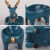 绿映红福鹿客厅摆件工艺品 创意家居欧式装饰品电视柜办公室钥匙收纳盒 深蓝色小鹿(礼盒装)