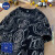 NASA LEAP官方男装潮牌联名美式短袖t恤男夏季字母半袖男潮流宽松潮流体恤 黑色 2XL