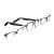 小米MIJIA智能音频眼镜墨镜款 蓝牙耳机无线非骨传导可换前框近视配镜太阳墨镜 眼镜替换框 方形半框款