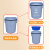 大号灰色垃圾桶熟胶加厚带盖无盖其他垃圾特大容量污物桶 100K灰色有盖