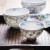 光峰  日本进口餐具套装碗碟送礼创意结婚日式陶瓷线唐草釉下彩日式 12件礼盒套装