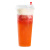 猴大福90口径一次性奶茶杯子网红注塑料杯商用果汁饮品饮料杯印刷 500ml磨砂杯无盖/100个