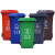贤狮 户外垃圾桶大号容量工业分类脚踏室外带盖大型环卫箱干湿挂车垃圾桶 50L加厚；蓝色 可回收物