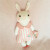 METOOmetoo咪兔半熟换装提拉米兔公仔小兔子毛绒玩具兔年小白兔玩偶 单衣服-红花小裙 34厘米
