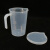 赫思迪格 加盖塑料量杯 带把手pp透明刻度杯 塑料带盖测量杯计量杯 5000ml加盖 HHW-187