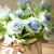 盛世泰堡仿真花假花盆栽花束绢花装饰花艺餐厅玄关客厅摆件小清新蓝色18cm