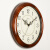 汉时（Hense）创意实木挂钟客厅时钟现代简约挂表家用挂墙石英钟表HW18棕色38cm