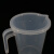 赫思迪格 加盖塑料量杯 带把手pp透明刻度杯 塑料带盖测量杯计量杯 5000ml加盖 HHW-187