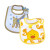 贝吻 婴儿围嘴新生儿口水巾可水洗宝宝饭兜儿童围兜防水2条装2012 中性款0-10个月
