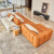 斯帝罗兰2024年新品真皮沙发模块化组合皮布结合大小户型客厅沙发 2.78m焦糖色双向坐全皮