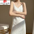 皮尔卡丹吊带裙2024新款连衣裙轻奢白色吊带裙v领女长款面长裙外穿时尚洋 白色 3XL 145-160斤