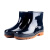 品之德 PVC低筒雨鞋牛筋底低帮雨靴工作水鞋胶鞋 PX--035 黑色 44码