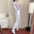 CMQ香港潮牌运动休闲套装女夏新款时尚宽松嘻哈白色短袖两件套 白色套装 XXL