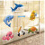 古黎安海洋鱼卡通墙贴卫生间浴室厕所瓷砖贴墙面装饰自粘防水墙贴纸贴画 透明材料