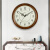 汉时（Hense）创意实木挂钟客厅时钟现代简约挂表家用挂墙石英钟表HW18棕色38cm