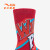 安踏儿童袜子男童长袜2024新年款红色舒适潮流长筒袜【初登龙门】 红绿色-1 XL