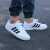 阿迪达斯 （adidas）板鞋男鞋2024夏季新款休闲鞋轻便运动鞋透气小白鞋 AW3889帆布鞋面 44.5