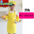 MYRZGI儿童厨师帽围裙套装小厨师表演服装幼儿园厨师职业工作服小朋友厨 黄色三件套 小码3-6岁