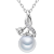 meluxe美奈 南洋澳白海水珍珠项链吊坠单颗女S925银 铃兰系列母亲节礼物 8-9mm