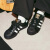 ADIDAS阿迪达斯金标贝壳头运动板鞋 三叶草系列休闲鞋男女鞋 黑色EF5398 37