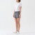 无印良品（MUJI）女式 短裤 裤子 休闲裤 夏天BE05CC3S 灰色 M(160/66A)