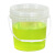 龙程 透明桶塑料桶打包水桶pp材质1L-20L果酱桶带提手带盖桶 20LK透明(配半透明色盖子)