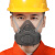 松工（songgong）防尘口罩防工业粉尘透气高效防尘面具 3200防尘口罩（含一片棉）