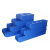 稳斯坦 WST123 分隔式零件盒 周转箱塑料盒物料收纳盒分格盒元件盒 蓝色400×235×140mm