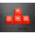 定制机械键盘单只个性键帽DIY替换ABS PBT透光方向键wasd键盘R4爱心 红色方向键PS 一套 官方标配