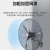 亿望（yiwang）工业挂壁风扇 工厂摇头牛角扇 强力大风量铜电机密网罩 挂壁铝叶FS-650型 餐厅宿舍台式风扇