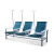 雷扬输液椅打针点滴长条椅 不锈钢医院诊所候诊椅排椅 2座蓝垫扶手白板