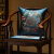 御芳阁中式红木椅子坐垫新古典椅子坐垫实木沙发垫刺绣太师椅餐椅圈椅垫 鹤舞齐福（金黄色） 45*38cm含3cm海绵
