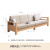 源氏木语实木沙发新中式小户型橡木沙发现代简约客厅沙发小四人位2.76m