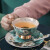 曼远陶瓷咖啡杯小精致欧式奢华高档下午茶茶具高颜值杯子骨瓷杯碟套装 单杯碟勺礼盒装