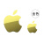 艾么么苹果logo手机金属贴适用于苹果电脑标志LOGO贴纸苹果13手机镜面金属标志贴膜iphone15promax 金色【金属贴14mm成18mm】 1片