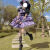 绢伊洛丽塔公主裙成人库洛米万圣节衣服全款 黑猫艾琳娜三段裙子Lolit 5019紫色 S