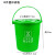 厨余沥水桶带手提垃圾分类垃圾桶大号商用厨房10升20圆形带盖 10L圆形平盖提手绿厨余