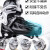 营乐溜冰鞋儿童全套装专业品牌滑冰轮滑鞋旱冰鞋男童女童初学者WH1 【黑蓝】牛头护具 中码【33-37】全闪套