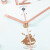 光阴的故事创意帆船挂钟客厅家用时尚船舵时钟表挂墙新款网红轻奢装饰免打孔 2231玫金色