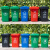 傅帝 户外分类垃圾桶大号加厚 100L绿色新国标厨余垃圾塑料翻盖带轮款商用上海环卫酒店厨房小区物业果皮桶